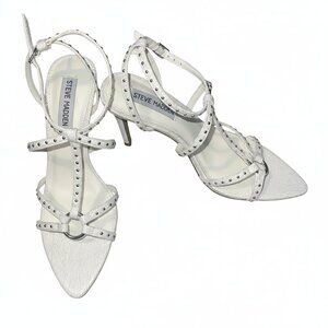 Steve Madden Amour Studded White Sandals